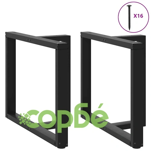 Метални крака за трапезна маса Т-образни 2 бр. черни 90x35x(72-73) см стомана ➤ топ цена ➤ sorbe.bg