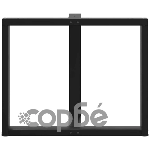 Метални крака за трапезна маса Т-образни 2 бр. черни 90x35x(72-73) см стомана ➤ топ цена ➤ sorbe.bg
