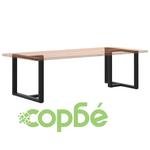 Метални крака за трапезна маса Т-образни 2 бр. черни 90x35x(72-73) см стомана ➤ топ цена ➤ sorbe.bg