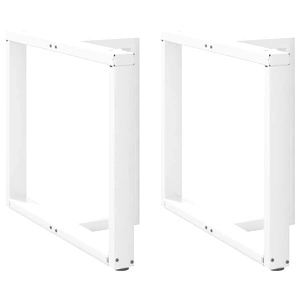 Крака за трапезна маса с Т-образна форма, 2 бр., бяла стомана, 90x35x72-73 см