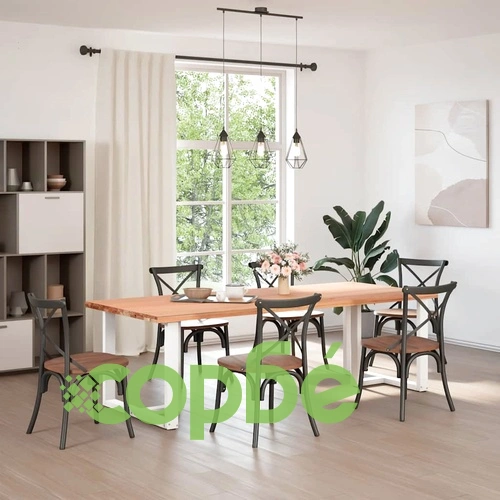 Крака за трапезна маса с Т-образна форма, 2 бр., бяла стомана, 90x35x72-73 см ➤ топ цена ➤ sorbe.bg