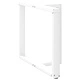 Крака за трапезна маса с Т-образна форма, 2 бр., бяла стомана, 90x35x72-73 см