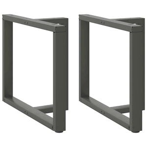Метални крака за трапезна маса Т-образни 2 бр. Антрацит 90x35x(72-73) см Стомана