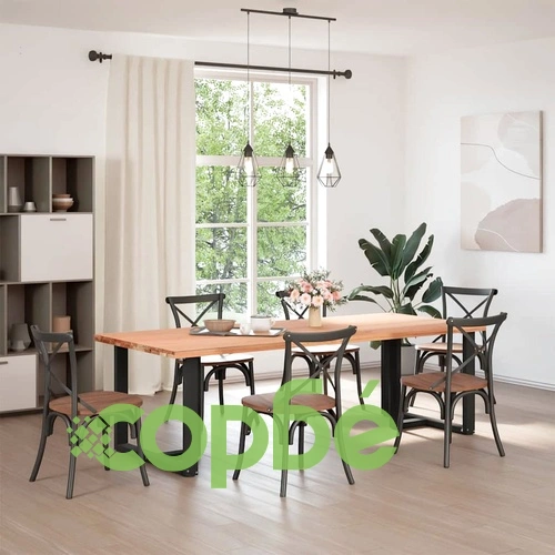 Крака за трапезна маса с Т-образна форма, 2 бр., черни, стомана, 100x35x(72-73) см ➤ топ цена ➤ sorbe.bg