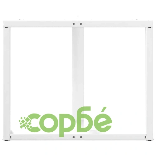 Крака за трапезна маса с Т-образна форма, 2 бр., бяла стомана, 100x35x(72-73) см ➤ топ цена ➤ sorbe.bg