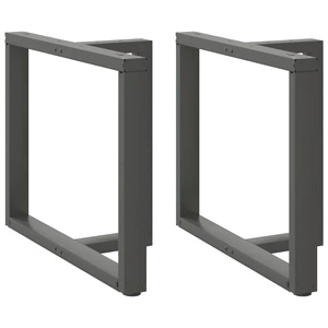 Метални крака за трапезна маса Т-образни 2 бр Антрацит 100x35x(72-73) см Стомана