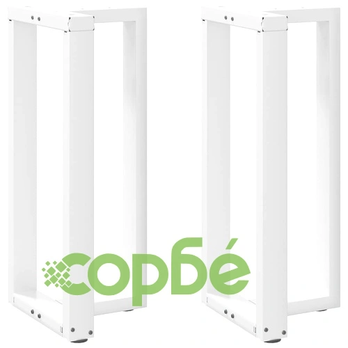 Крака за бар маса Т-образни 2 бр. бели 40x35x(90-91) см стомана ➤ топ цена ➤ sorbe.bg