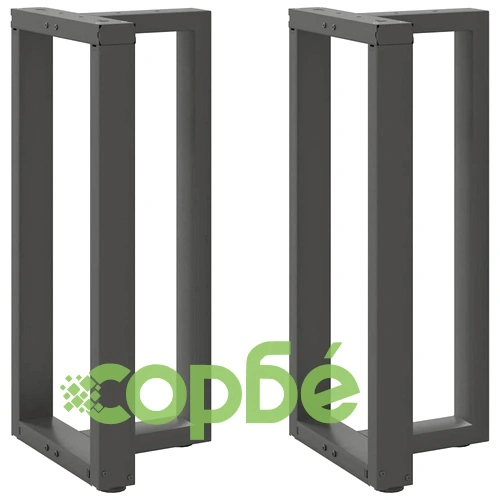 Крака за бар маса Т-образни 2 бр. Антрацит 40x35x(90-91) см Стомана ➤ топ цена ➤ sorbe.bg