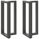 Крака за бар маса Т-образни 2 бр. Антрацит 40x35x(90-91) см Стомана
