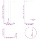 Крака за бар маса Т-образни 2 бр. черни 50x35x(90-91) см стомана