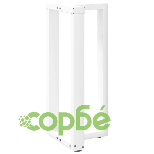 Крака за бар маса с Т-образна форма 2 бр. 50x35x(90-91) см Бели Стоманени ➤ топ цена ➤ sorbe.bg