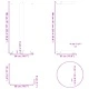 Т-образни Крака за Бар Маса от Стомана - 2 бр., Естествен Цвят, 50x35x(90-91) см