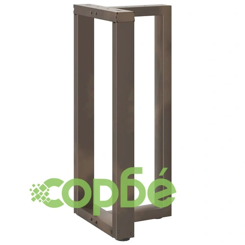 Т-образни Крака за Бар Маса от Стомана - 2 бр., Естествен Цвят, 50x35x(90-91) см ➤ топ цена ➤ sorbe.bg