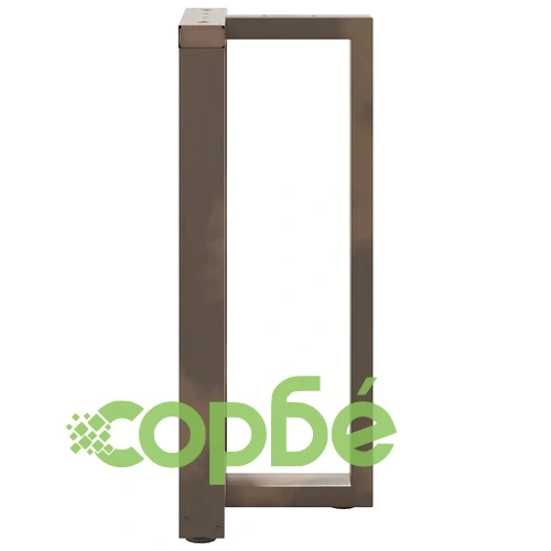 Т-образни Крака за Бар Маса от Стомана - 2 бр., Естествен Цвят, 50x35x(90-91) см ➤ топ цена ➤ sorbe.bg