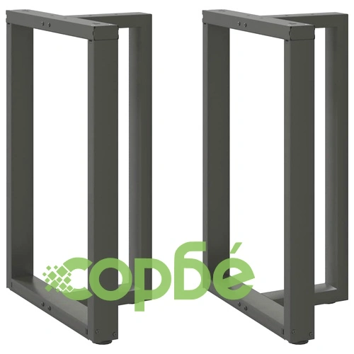 Крака за бар маса Т-образни 2 бр. Антрацит 60x35x(90-91) см Стомана ➤ топ цена ➤ sorbe.bg