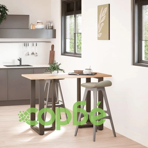 Т-образни крака за бар маса от естествена стомана, 2 бр., 60x35x(90-91) см ➤ топ цена ➤ sorbe.bg