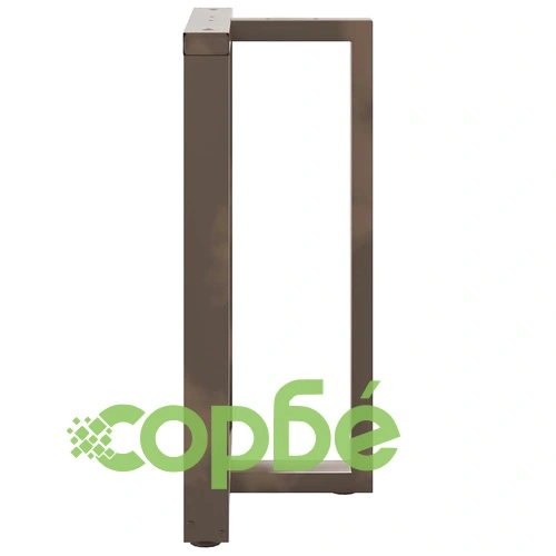 Т-образни крака за бар маса от естествена стомана, 2 бр., 60x35x(90-91) см ➤ топ цена ➤ sorbe.bg