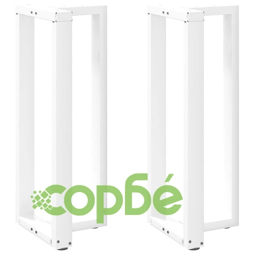 Крака за бар маса Т-образни 2 бр. бели 40x35x(100-101) см стомана ➤ топ цена ➤ sorbe.bg