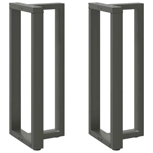 Крака за бар маса Т-образни 2 бр. Антрацит 40x35x(100-101) см Стомана