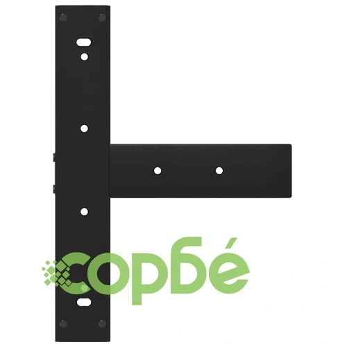 Крака за бар маса Т-образни 2 бр. черни 50x35x(100-101) см стомана ➤ топ цена ➤ sorbe.bg