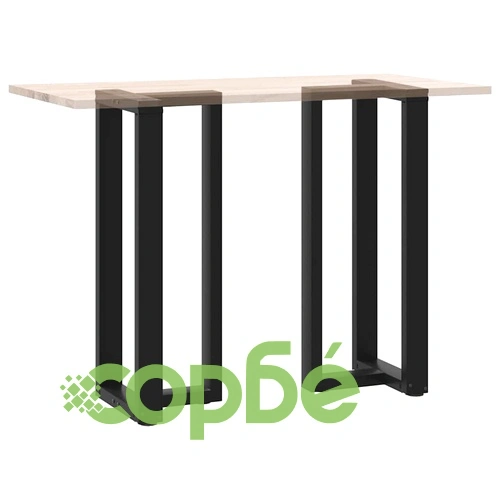 Крака за бар маса Т-образни 2 бр. черни 50x35x(100-101) см стомана ➤ топ цена ➤ sorbe.bg