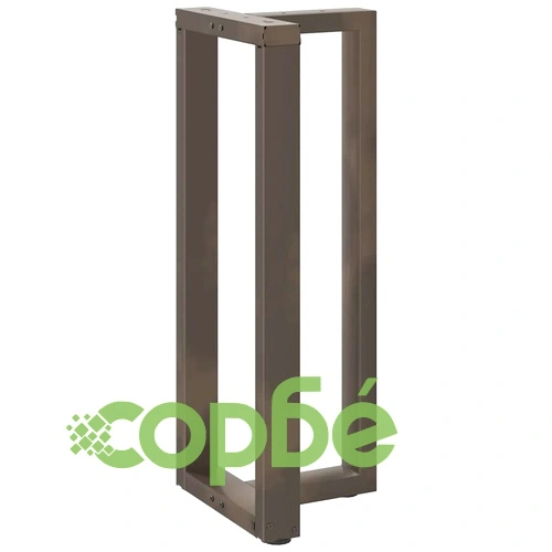 Т-образни Крака за Бар Маса - 2 бр. Стоманени, Естествен Цвят, 50x35x(100-101) см ➤ топ цена ➤ sorbe.bg