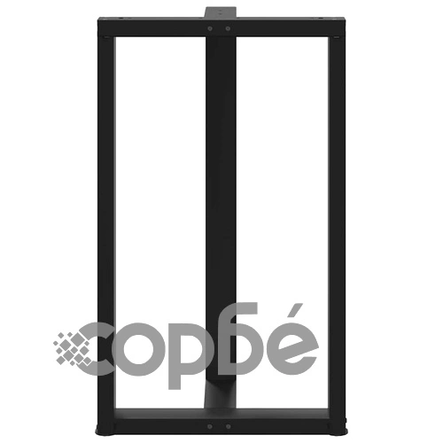 Крака за бар маса Т-образни 2 бр. черни 60x35x(100-101) см стомана ➤ топ цена ➤ sorbe.bg