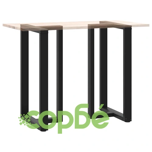 Крака за бар маса Т-образни 2 бр. черни 60x35x(100-101) см стомана ➤ топ цена ➤ sorbe.bg
