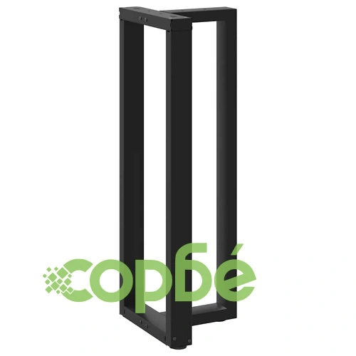 Крака за бар маса Т-образни 2 бр. черни 40x35x(110-111) см стоманени ➤ топ цена ➤ sorbe.bg