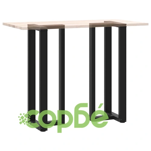 Крака за бар маса Т-образни 2 бр. черни 40x35x(110-111) см стоманени ➤ топ цена ➤ sorbe.bg