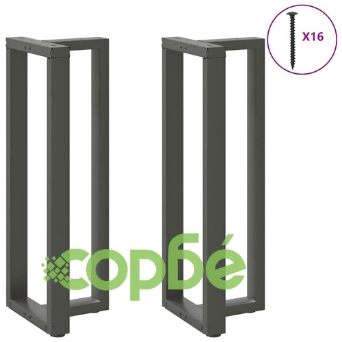 Крака за бар маса Т-образни 2 бр. Антрацит 40x35x(110-111) см Стомана ➤ топ цена ➤ sorbe.bg