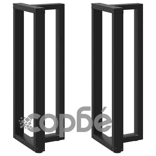 Крака за бар маса с Т-образна форма 2 бр. черни 50x35x(110-111) см стомана ➤ топ цена ➤ sorbe.bg