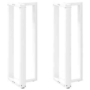 Крака за бар маса с Т-образна форма 2 бр. бели 50x35x(110-111) см стомана