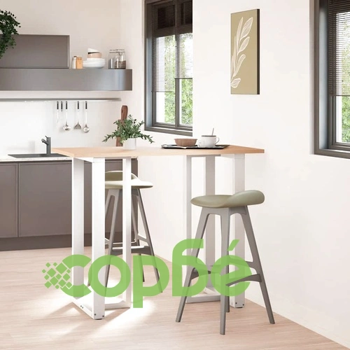 Крака за бар маса Т-образни 2 бр. бели 60x35x(110-111) см стомана ➤ топ цена ➤ sorbe.bg