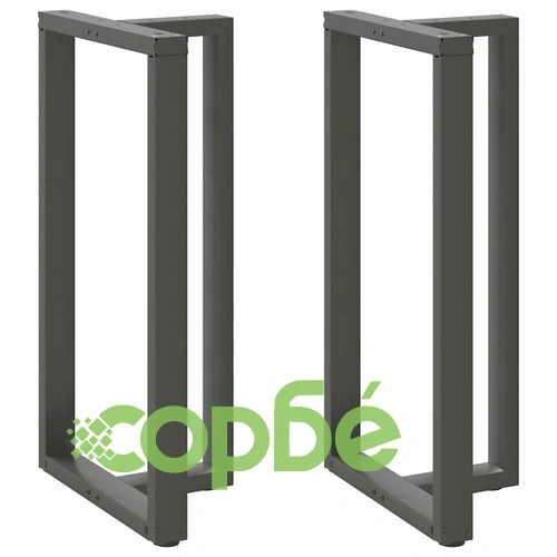 Крака за бар маса T-образни 2 бр Антрацит 60x35x(110-111) см Стомана ➤ топ цена ➤ sorbe.bg