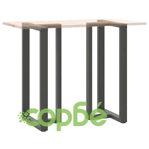 Крака за бар маса T-образни 2 бр Антрацит 60x35x(110-111) см Стомана ➤ топ цена ➤ sorbe.bg