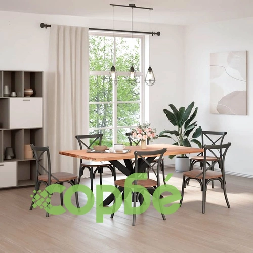 Метална основа за маса тип Паяк 120x68x(72-73) см - Черна стоманена конструкция ➤ топ цена ➤ sorbe.bg