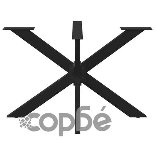 Метална основа за маса тип Паяк 120x68x(72-73) см - Черна стоманена конструкция ➤ топ цена ➤ sorbe.bg