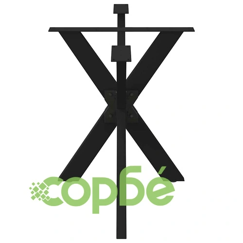 Метална основа за маса тип Паяк 120x68x(72-73) см - Черна стоманена конструкция ➤ топ цена ➤ sorbe.bg