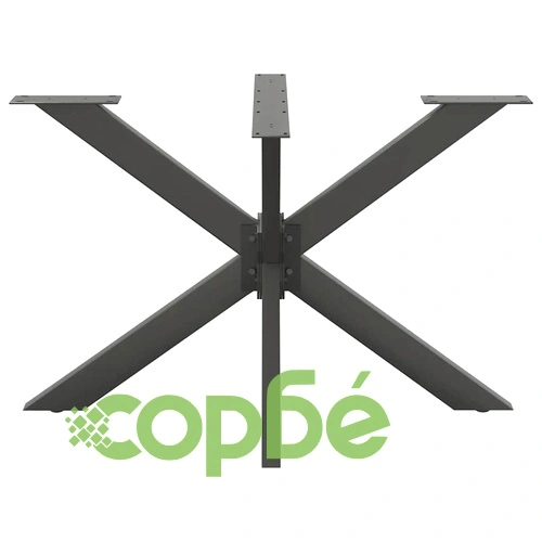 Стоманен крак за маса тип Паяк в антрацитов цвят 120x68x(72-73) см ➤ топ цена ➤ sorbe.bg