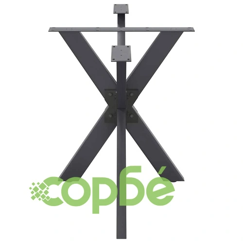 Стоманен крак за маса тип Паяк в антрацитов цвят 120x68x(72-73) см ➤ топ цена ➤ sorbe.bg