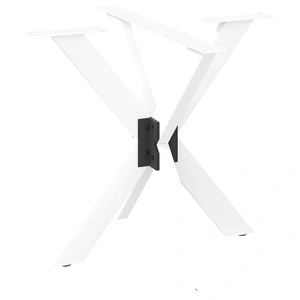 Метален Крак за Маса Тип Паяк 85x85x(72-73) см - Бял, Прахово Боядисана Стомана