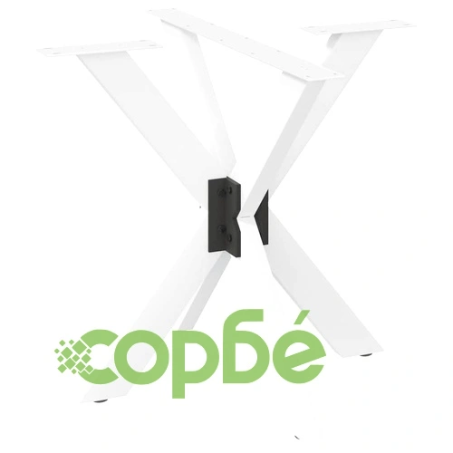 Метален Крак за Маса Тип Паяк 85x85x(72-73) см - Бял, Прахово Боядисана Стомана ➤ топ цена ➤ sorbe.bg