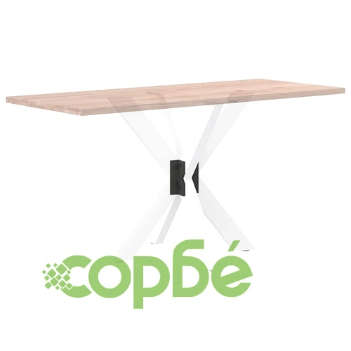 Метален Крак за Маса Тип Паяк 85x85x(72-73) см - Бял, Прахово Боядисана Стомана ➤ топ цена ➤ sorbe.bg