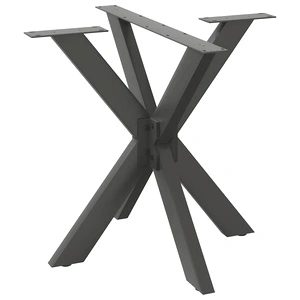 Метален Крак за Маса Тип Паяк 85x85x(72-73) см - Антрацит, Регулируема Височина