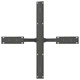 Метален Крак за Маса Тип Паяк 85x85x(72-73) см - Антрацит, Регулируема Височина