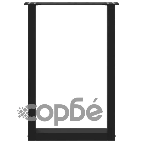 Стоманени U-образни крака за холна маса, 2 броя, черни, 50x(72-73) см ➤ топ цена ➤ sorbe.bg