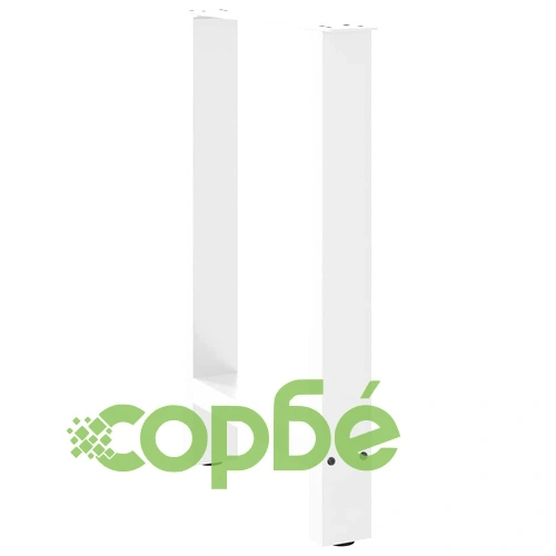 Крака за трапезна маса от стомана, бели, 2 бр., 60x(72-73) см ➤ топ цена ➤ sorbe.bg