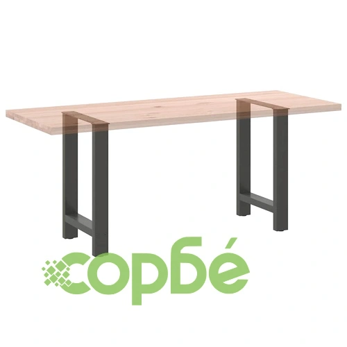 Крака за трапезна маса от стомана, Антрацит, 2 бр., 60x(72-73) cm ➤ топ цена ➤ sorbe.bg