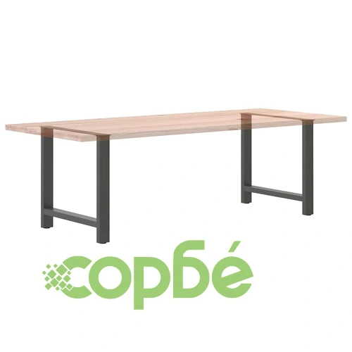 Крака за трапезна маса от стомана, антрацит, 2 бр., 70x(72-73) cm ➤ топ цена ➤ sorbe.bg